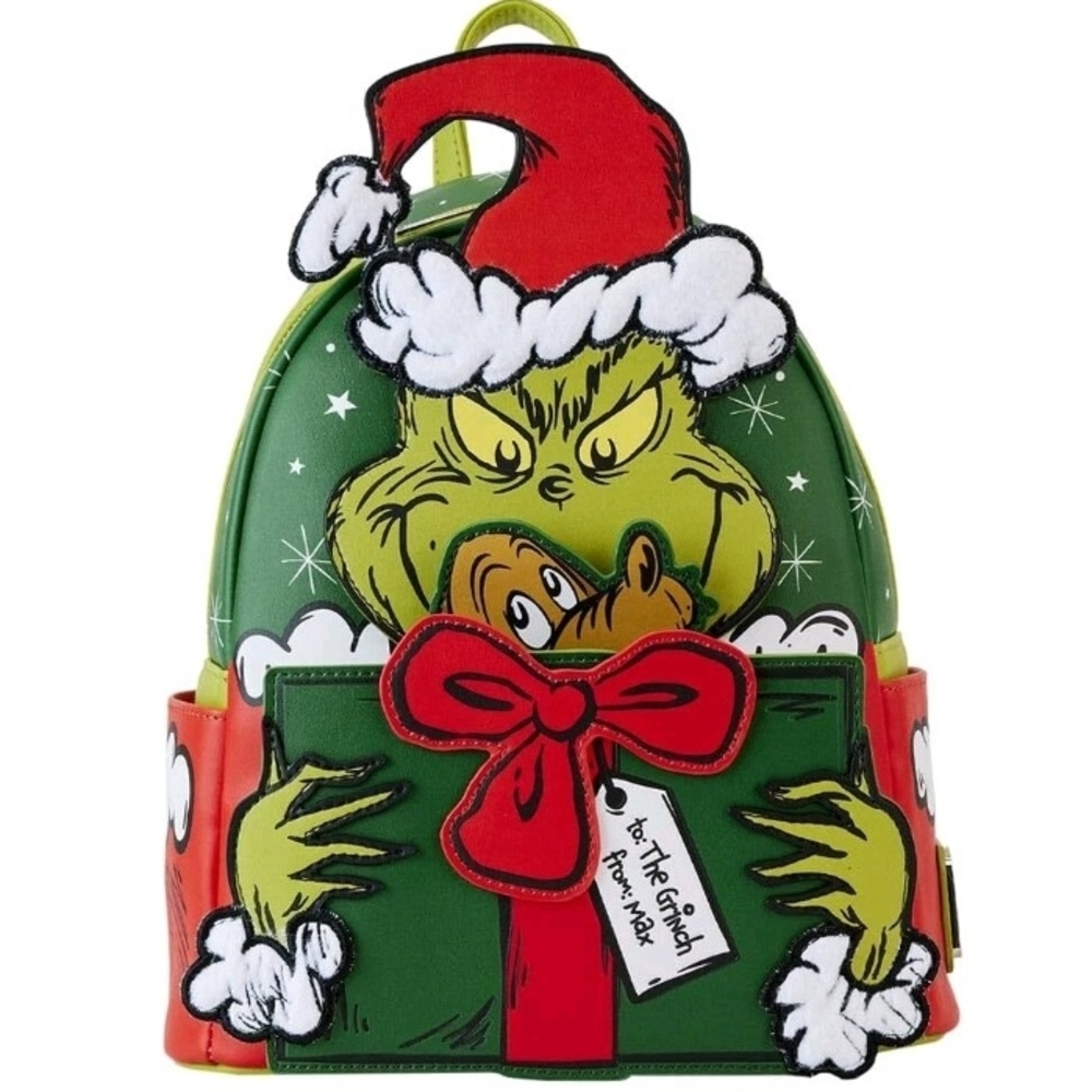 Loungefly Grinch Backpack - Green and Red